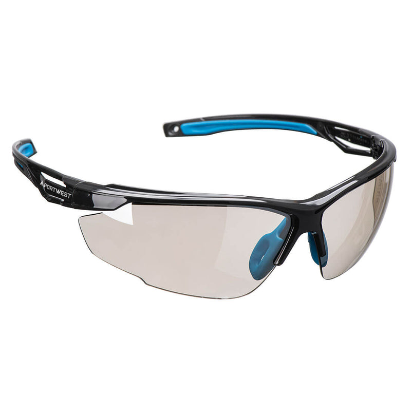 Mirrored lens Portwest Anthracite K&N PS37 safety glasses.