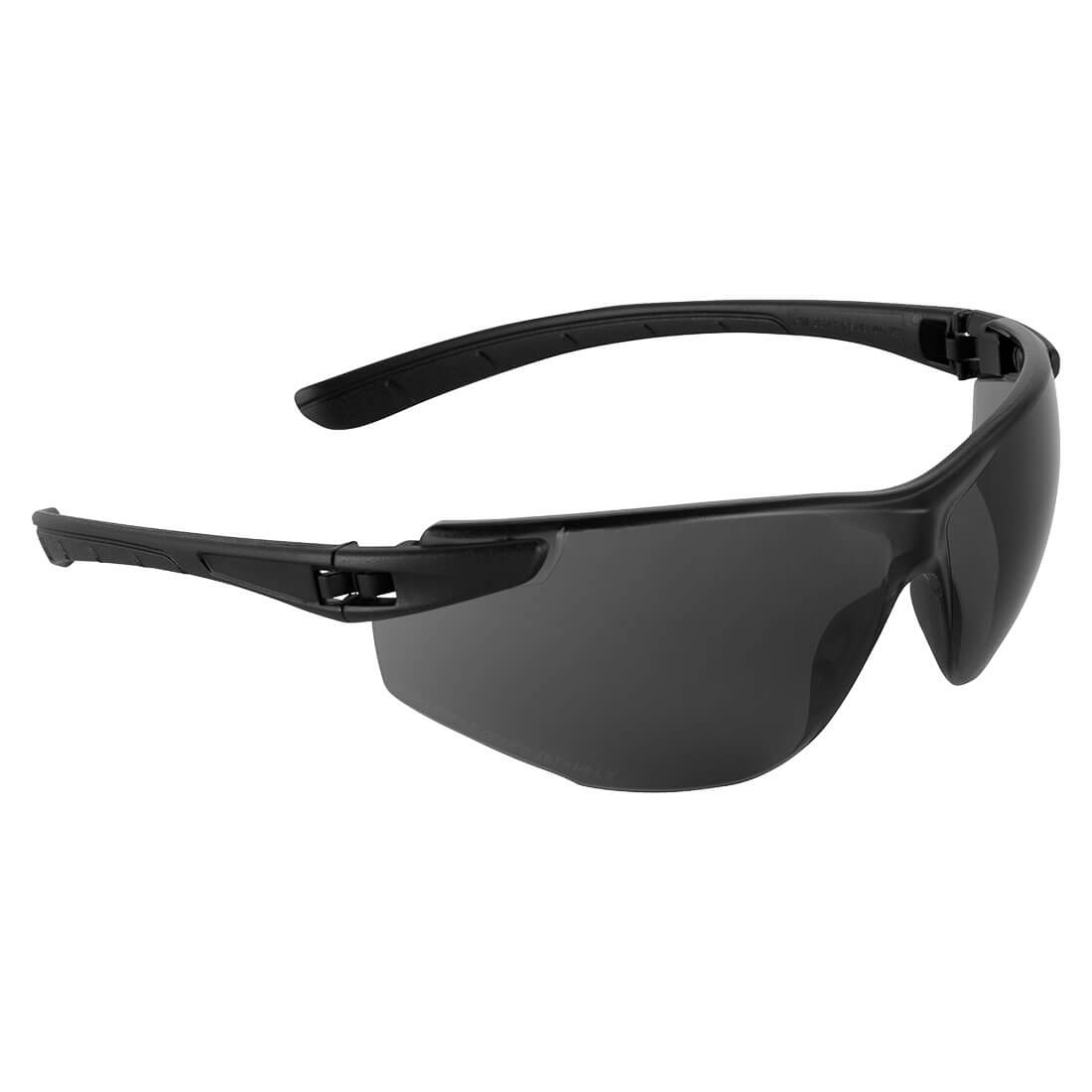 Smoked lens Portwest Ultra PS38 safety spectacles.