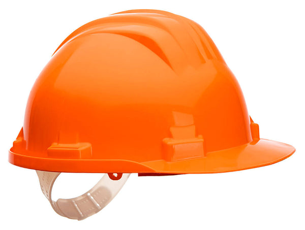 Orange Portwest Work Safe PS61 safety helmet.