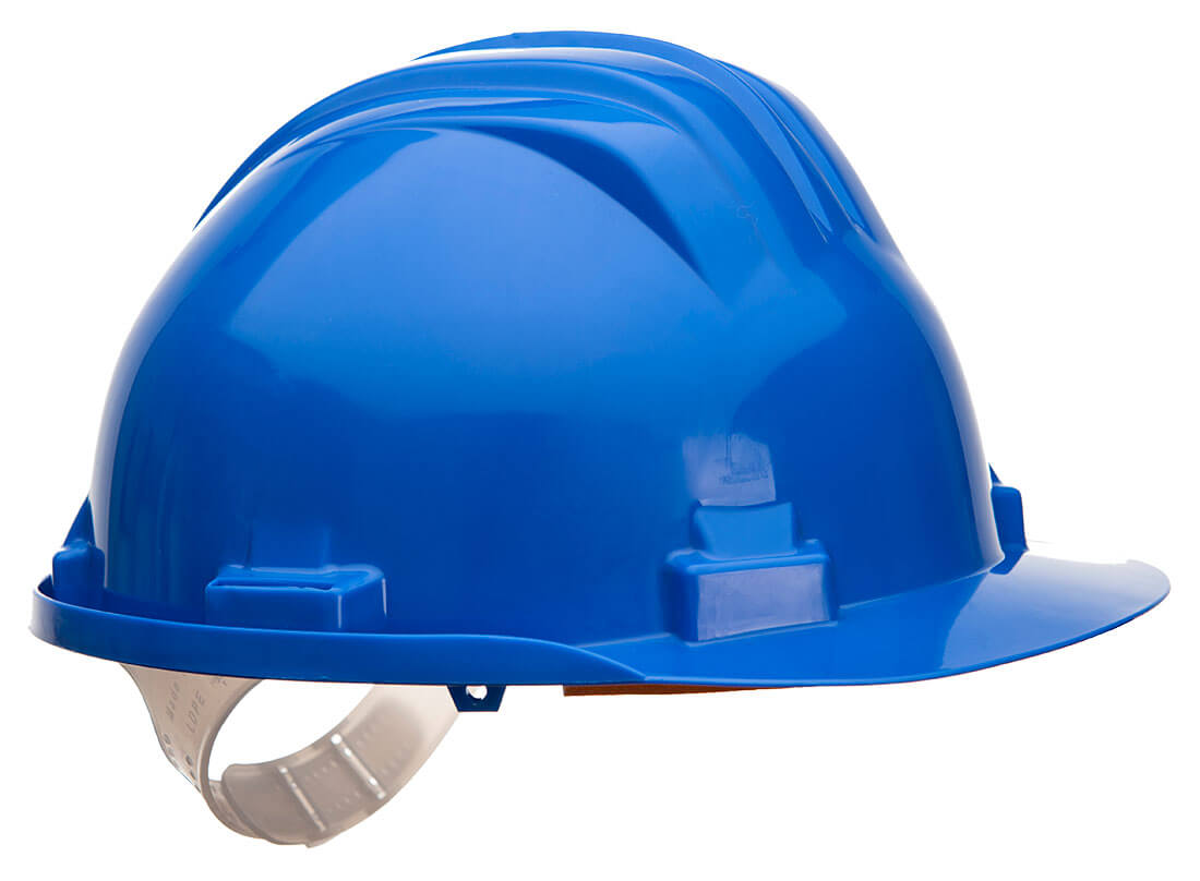 Royal blue Portwest Work Safe PS61 safety helmet.