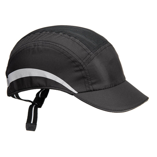Black Portwest Airtech Light PS79 bump cap with ventilation.