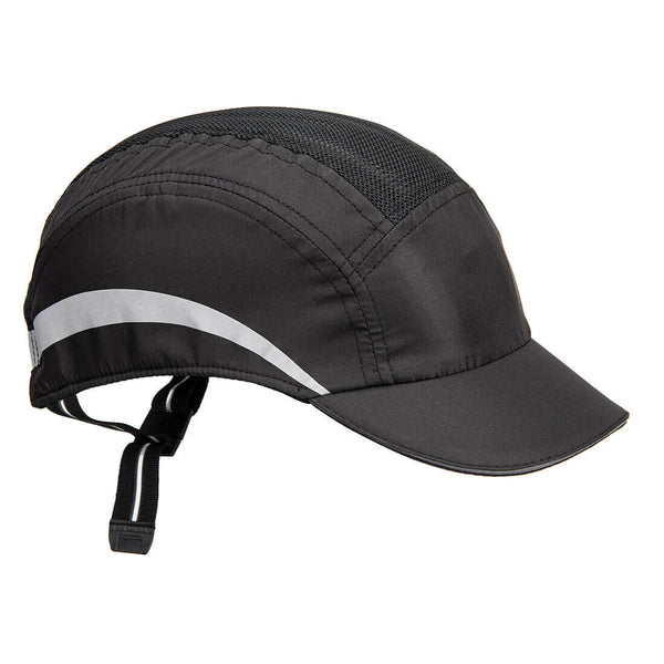 Black Portwest Airtech Light PS79 bump cap with ventilation.