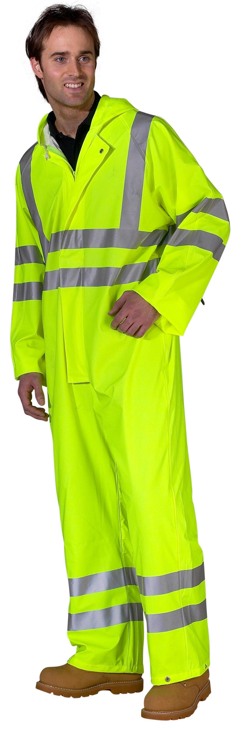 B-Seen Hi-Vis PU Breathable Coverall (Saturn Yellow)