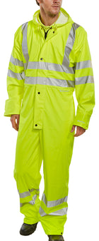 B-Seen Hi-Vis PU Breathable Coverall (Saturn Yellow)