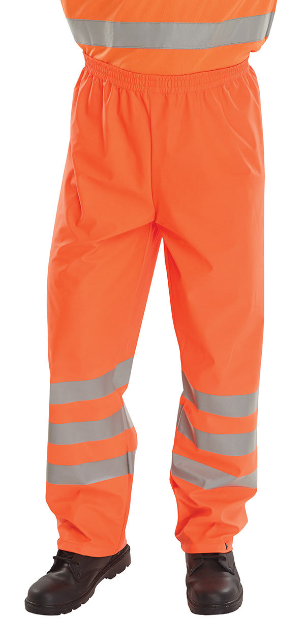 B-Seen Hi-Vis PU Overtrousers (Orange)