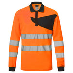 Portwest PW2 Hi-Vis Polo Shirt Long Sleeved - thumbnail 1