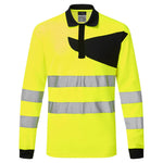 Portwest PW2 Hi-Vis Polo Shirt Long Sleeved - thumbnail 2