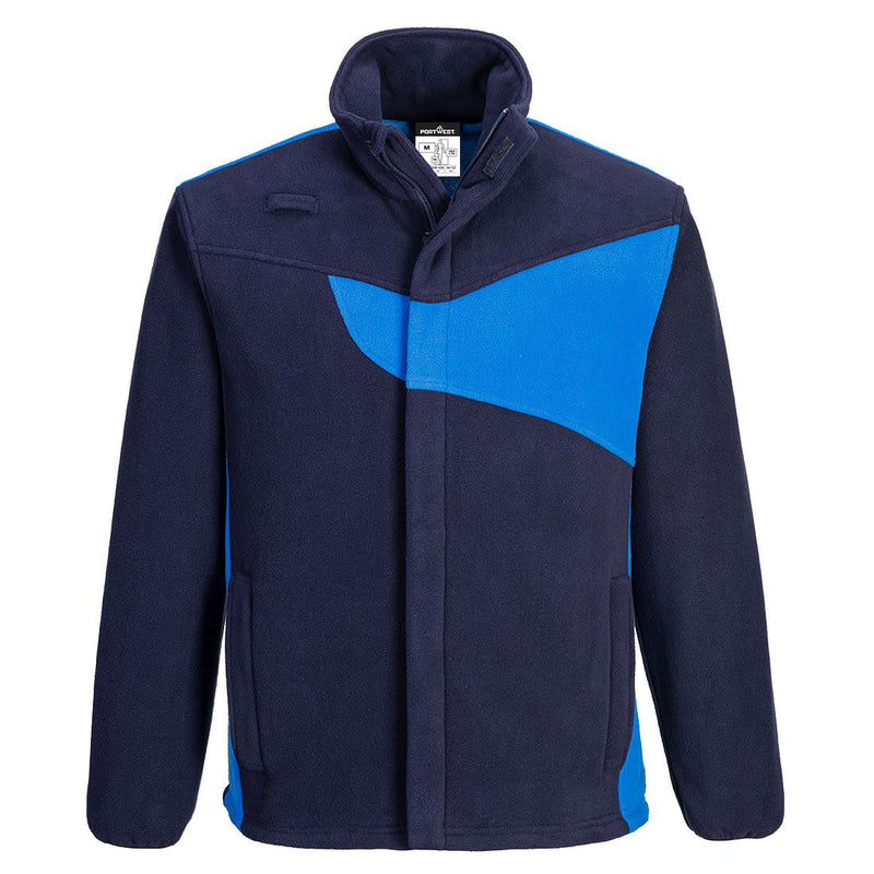Portwest Fleece in professional navy and royal blue.