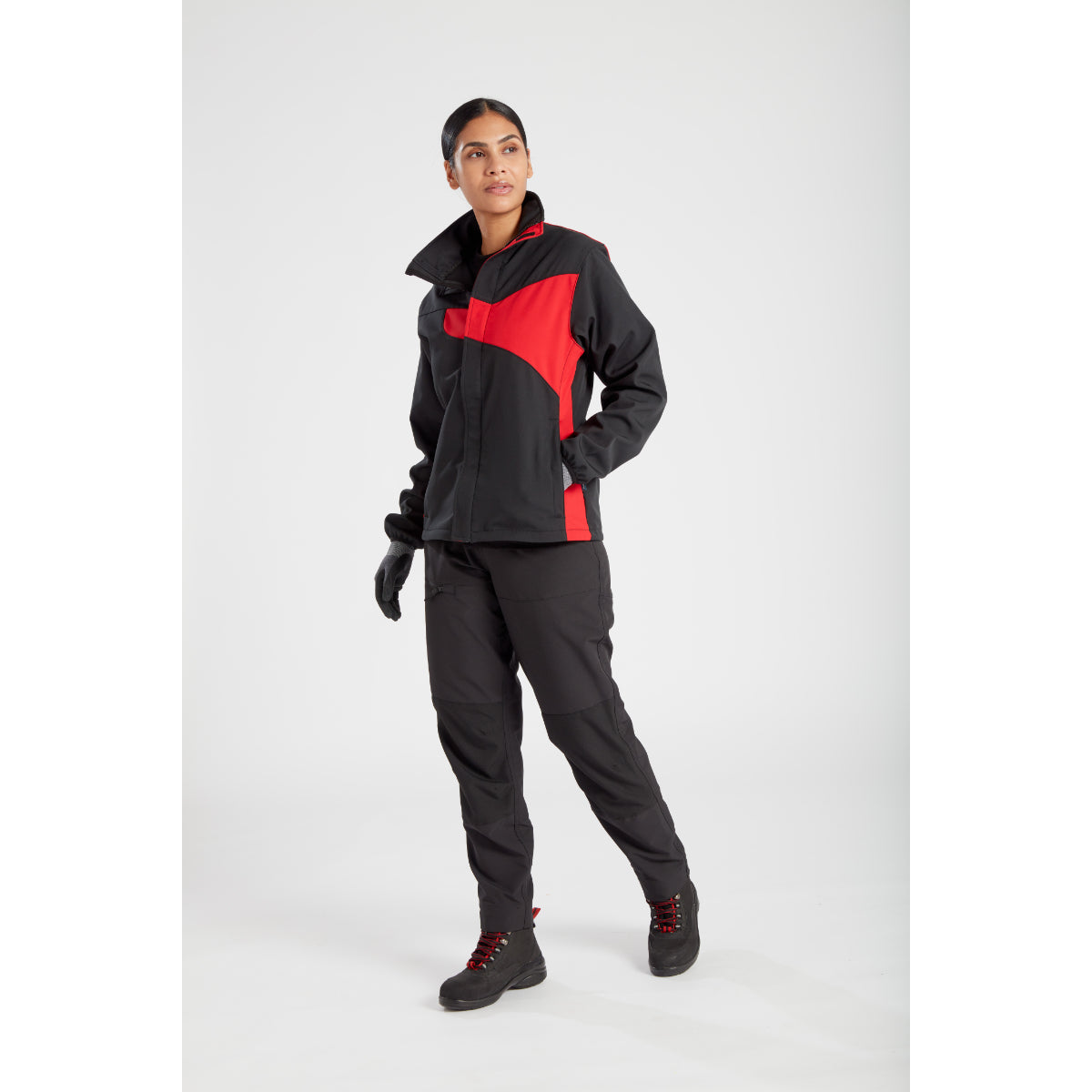 Angled view of the Portwest Women's Softshell jacket.