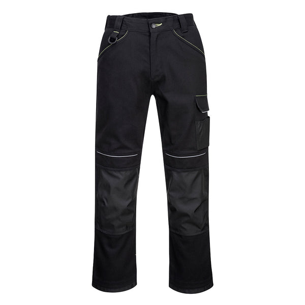 Black Portwest PW3 cotton work trousers (PW301) offering comfort