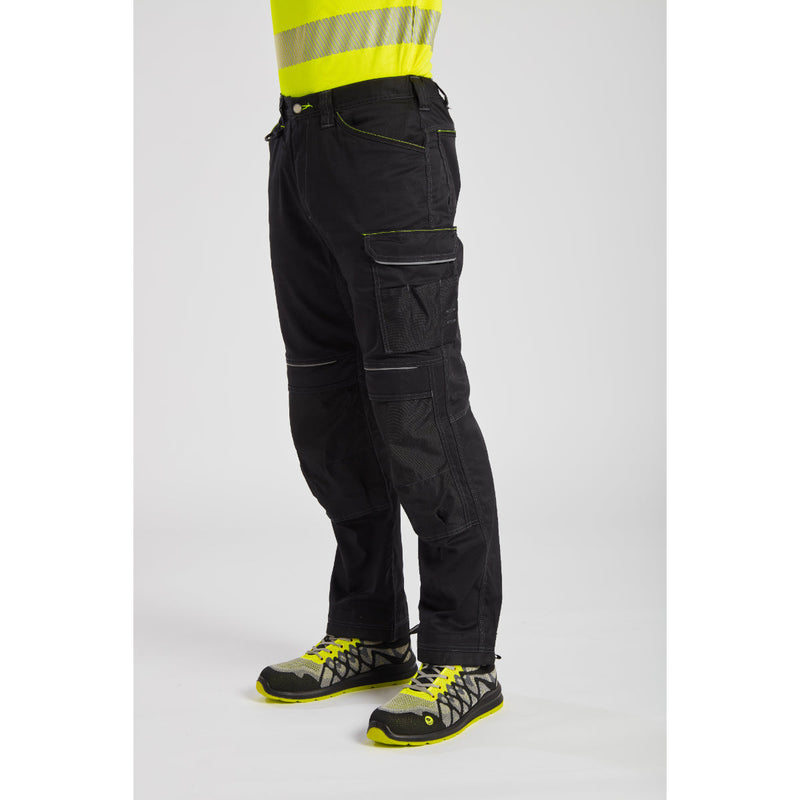 Rear studio shot of the Portwest PW3 Lightweight Stretch Trouser
