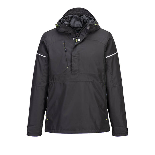 Portwest Overhead Rain Jacket in black.