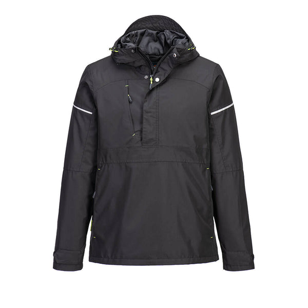 Portwest Overhead Rain Jacket in black.