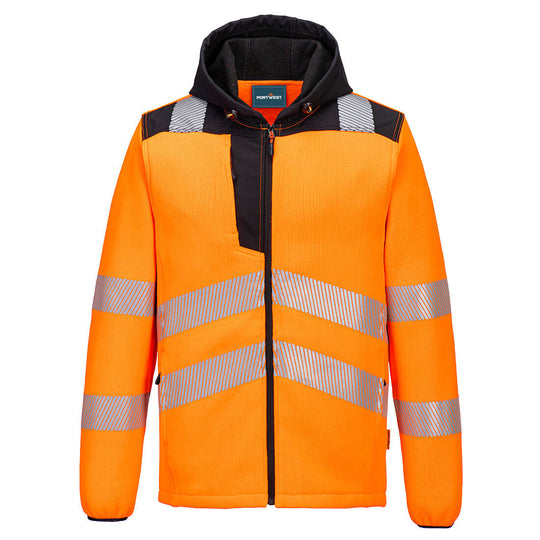 Portwest Hi-Vis Technical Fleece in orange and grey.