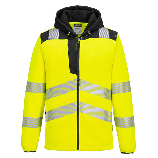 Portwest Hi-Vis Technical Fleece in yellow and grey.