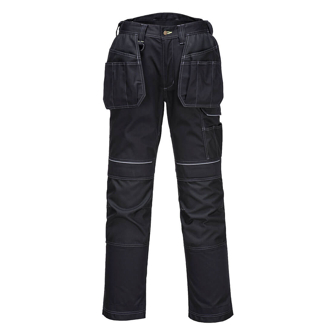 Black Portwest PW3 lined winter holster trousers (PW357) with a warm lining for cold and harsh weather.