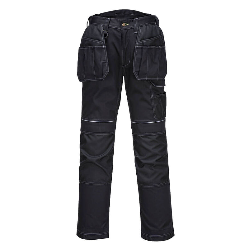 Black Portwest PW3 lined winter holster trousers (PW357) with a warm lining for cold and harsh weather.