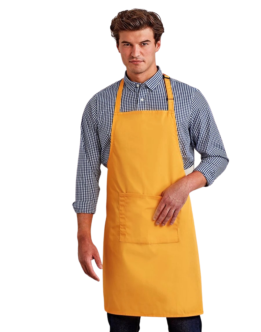 Personalised Premier Colours Collection Hospitality Bib Apron with Pockets