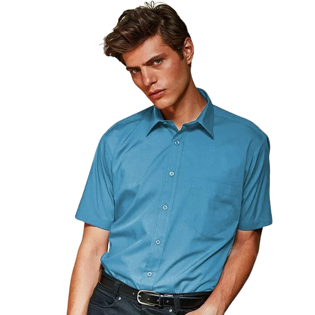 Premier Mens Short Sleeve Poplin Shirt (cont 1)