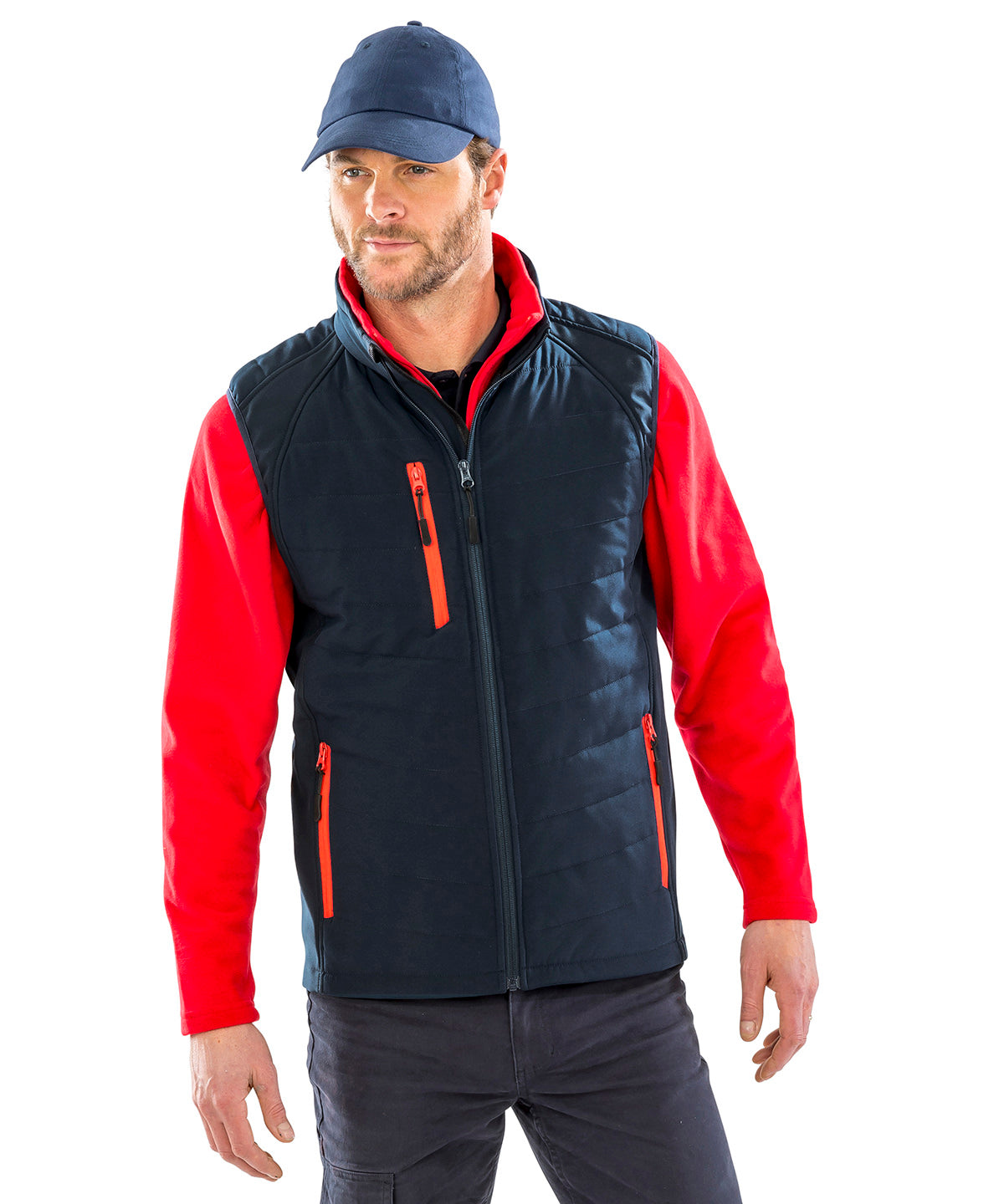 8x Embroidered Result Two-Tone Bodywarmer/Gilet with Company Logo