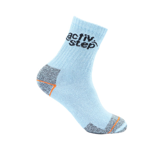 Rock Fall Activ-step Durable Breathable Bamboo Socks (pack Of 2) Pairs Blue 3-8 Ecosock/3-8