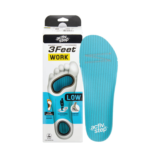 Rock Fall Activ-step 3feet Work Footbeds Low Blue Medium 3fw001l/m