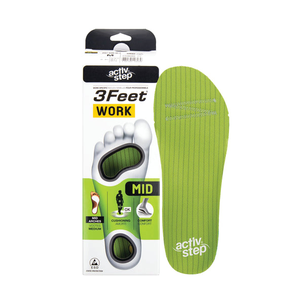 Rock Fall Activ-step 3feet Work Footbeds Mid Green Large 3fw001m/l
