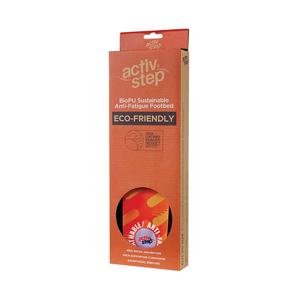 Rock Fall Activ-step Bio Pu Sweetcorn Oil Sustainable Anti-fatigue Footbeds-4 Orange Small As001/s