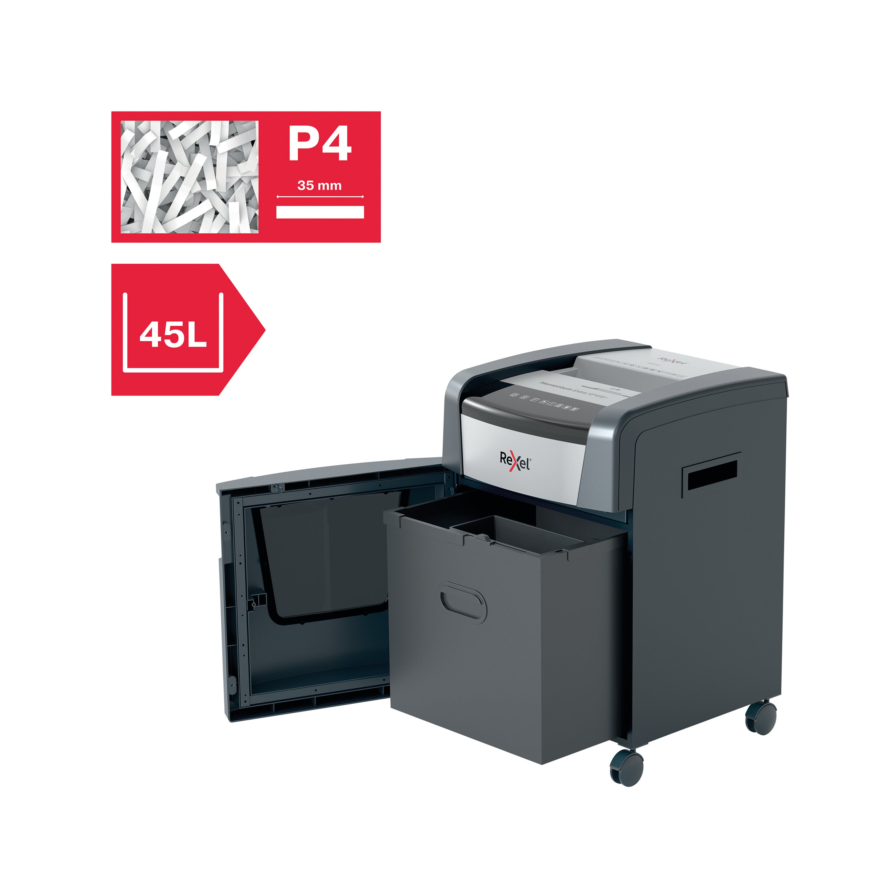 Rexel Momentum Extra XP418Plus Cross-Cut Shredder 2021418XEU