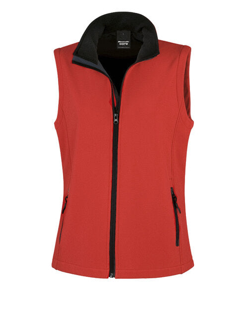 Result Ladies Printable Softshell Bodywarmer With Recycled Fleece Inner