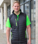 8x Embroidered Result Two-Tone Bodywarmer/Gilet with Company Logo - thumbnail 4