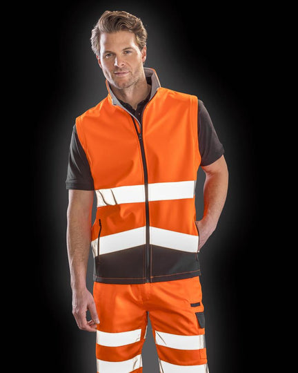 Result Printable Safety Softshell Gilet - RS451M