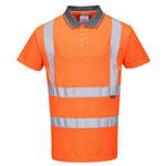 Portwest Hi-Vis Short Sleeve Polo Shirt - RT22 - RIS 3279 TOM Rail Orange - [CLEARANCE]