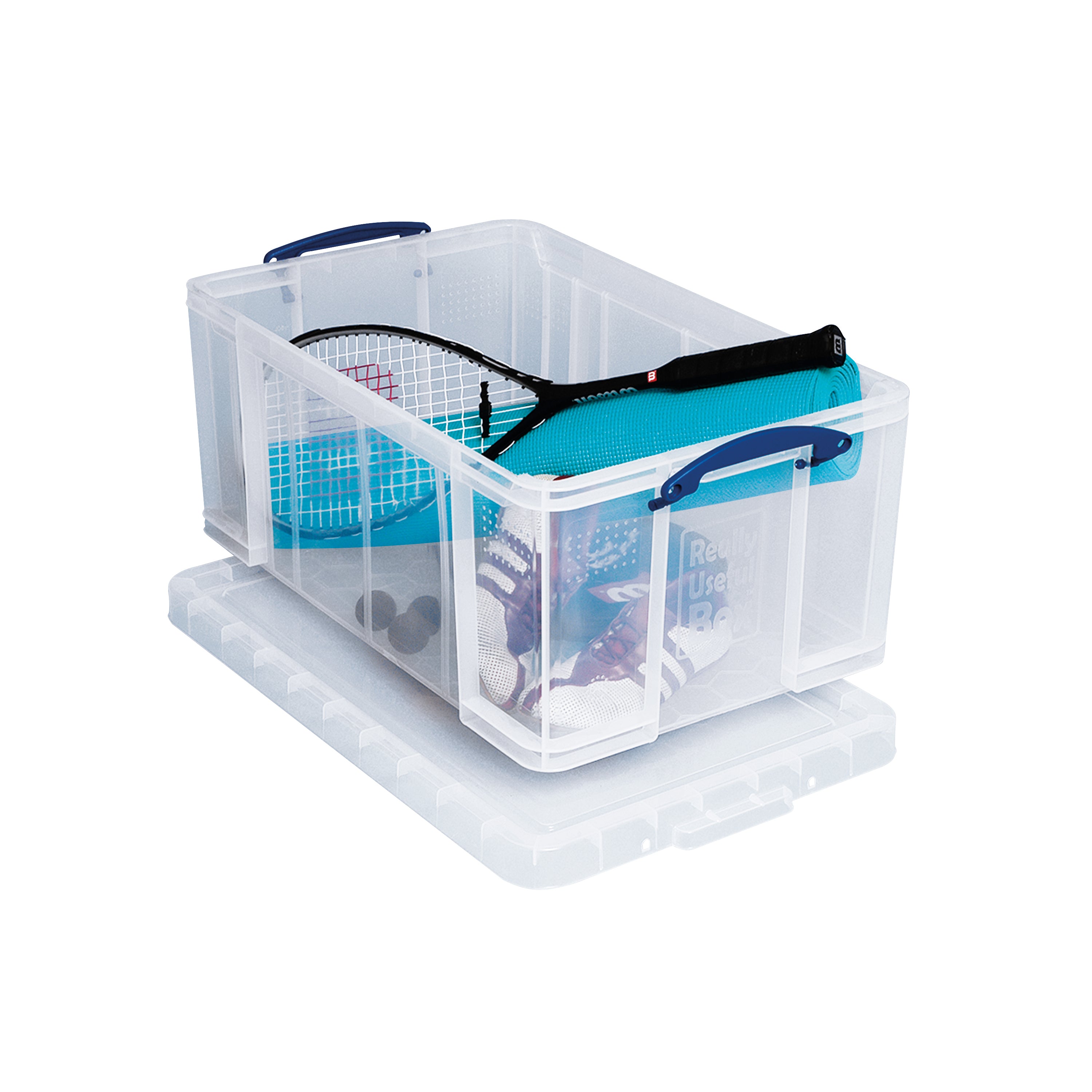 Really Useful 64L Plastic Storage Box W710xD440xH310mm Clear 64C