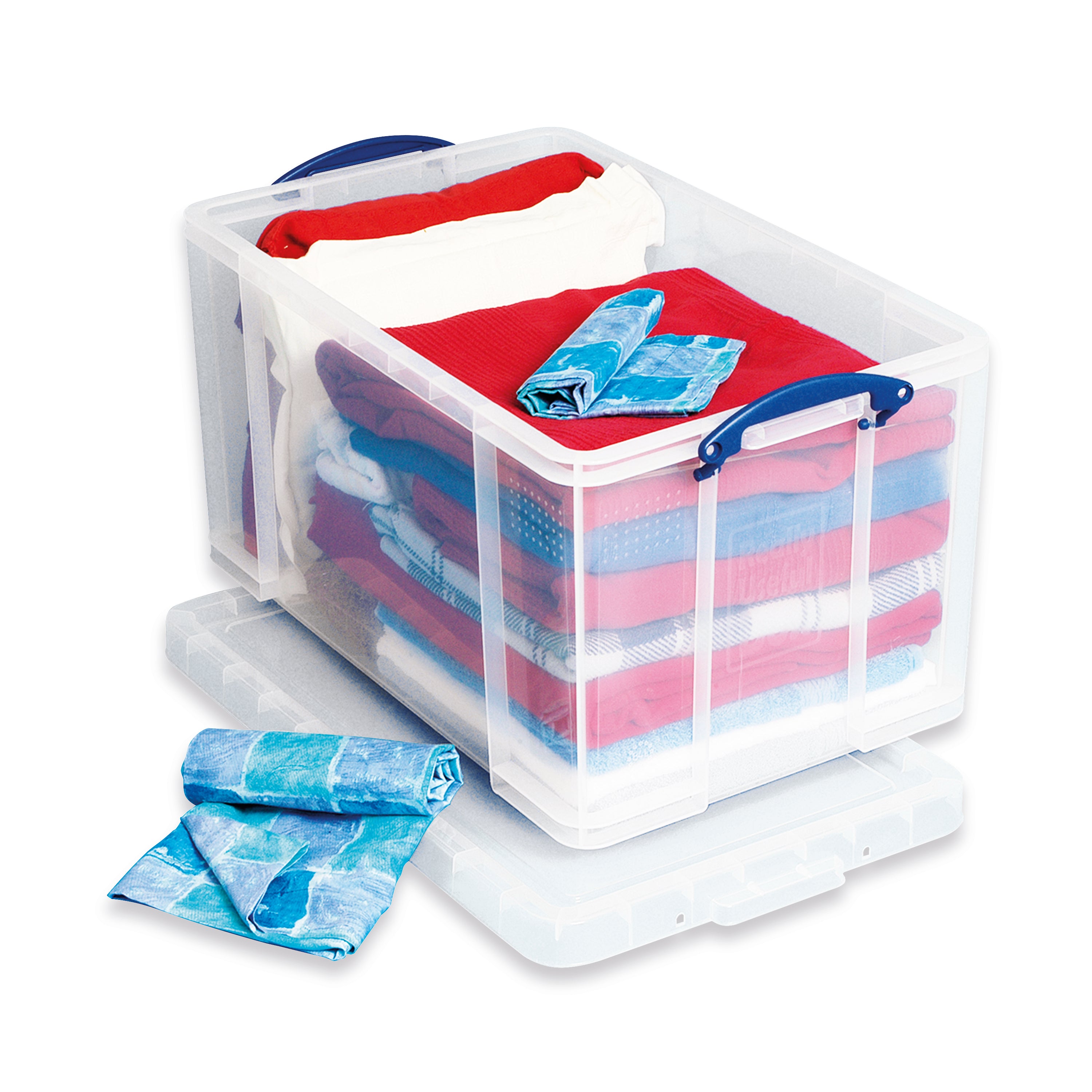 Really Useful 84L Plastic Storage Box W710xD440xH380mm Clear 84LC