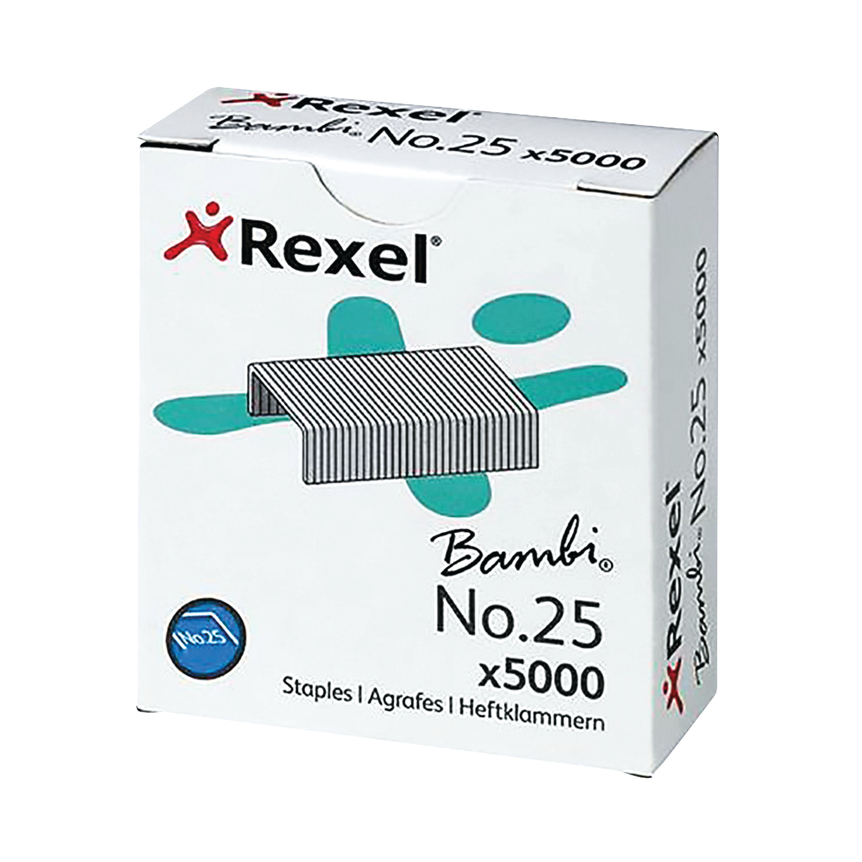 Rexel No 25 Staples 4mm – (Pack of 5000)