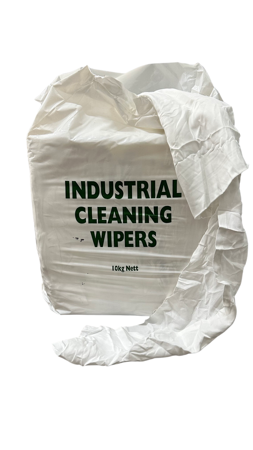 No1 White Clothing Rags - 10Kg Pack - Mixed Clothing and Material