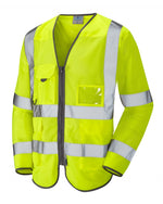 Leo Workwear Burrington Iso 20471 Cl 2 Coolviz Superior Sleeved Waistcoat - thumbnail 2