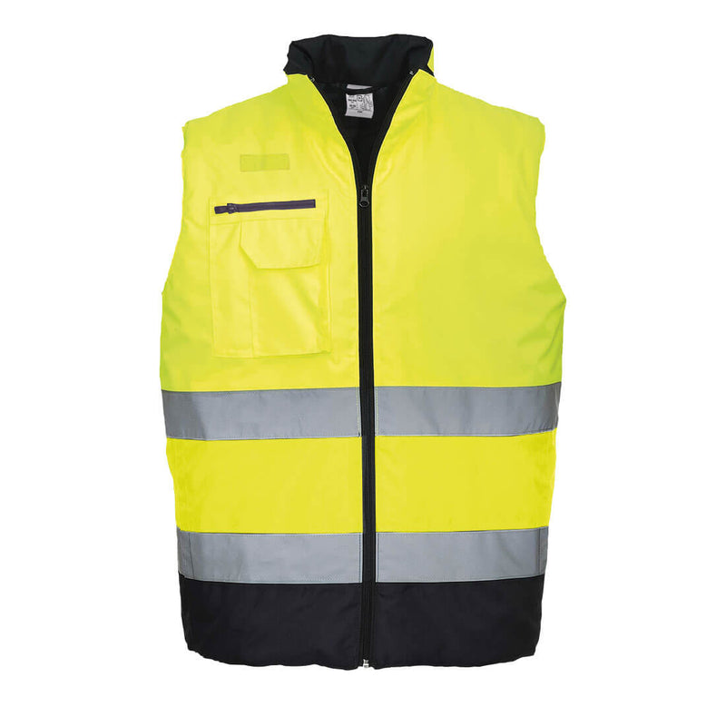Portwest S267 operator safety shoe in high‐visibility yellow, side view