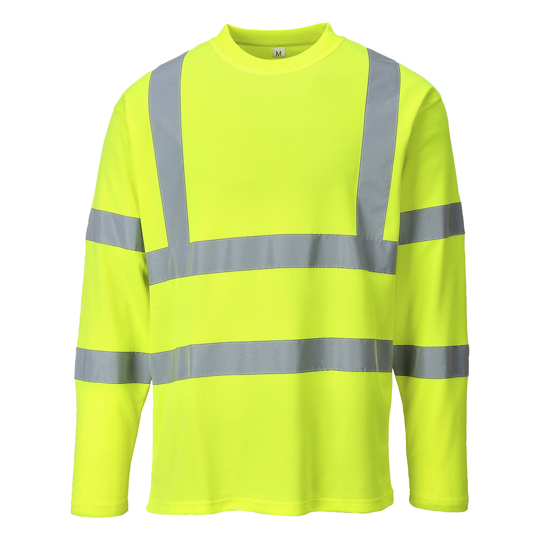 Portwest Hi-Vis Cotton Comfort T-Shirt Long Sleeved - [CLEARANCE]