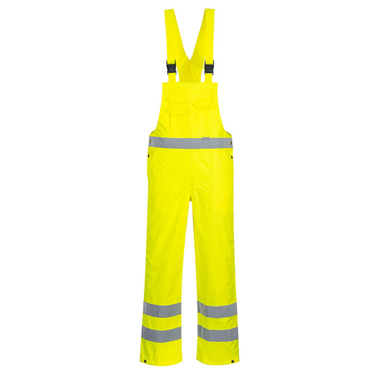 Portwest Texo Contrast Bib and Brace (TX12) in Yellow with grey accents for a modern look.