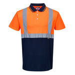 Portwest Hi-Vis Contrast Polo Shirt Short Sleeved - thumbnail 1