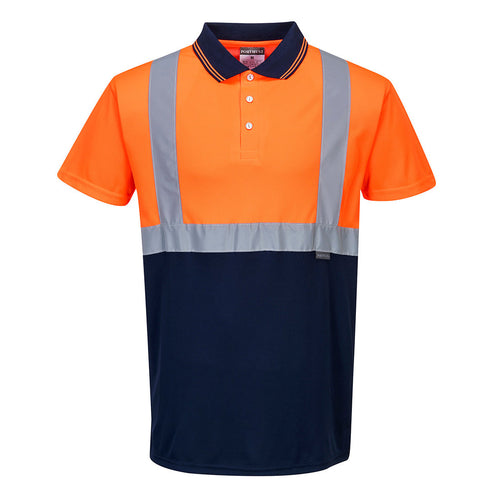 Portwest Hi-Vis Contrast Polo Shirt Short Sleeved - [CLEARANCE]