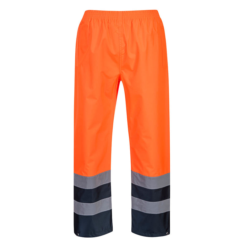 Orange Portwest S486 waterproof coverall with hood and reflective detailing