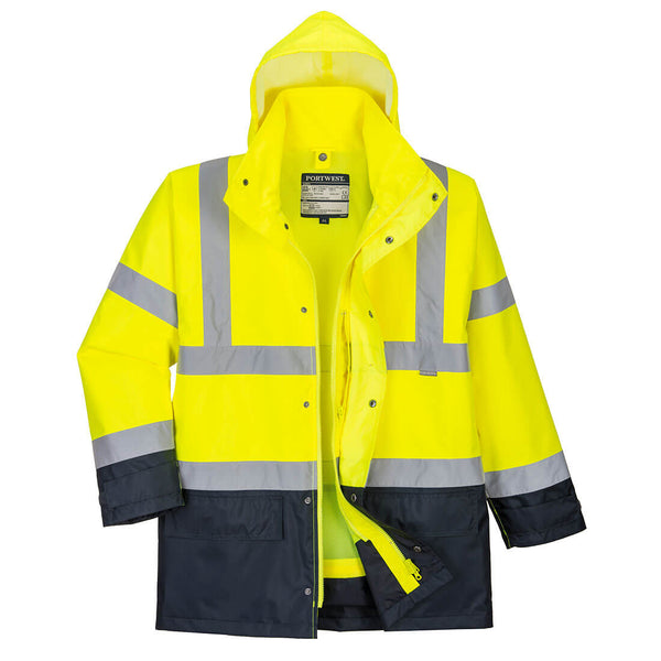Portwest Hi-Vis 5-in-1 Contrast Executive Jacket - [CLEARANCE]