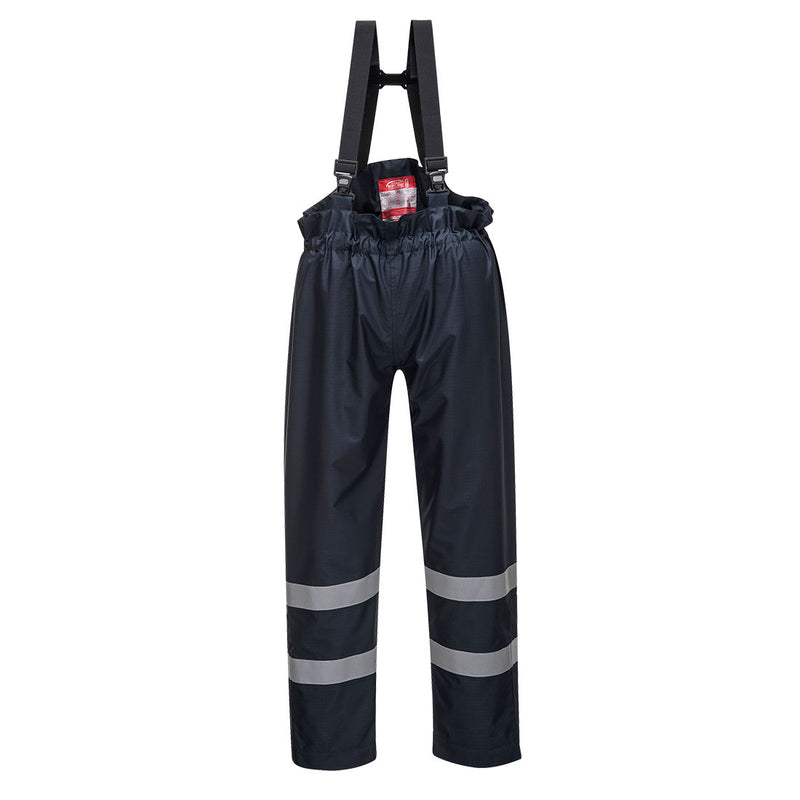 Portwest Bizflame Rain flame-resistant navy blue work trousers