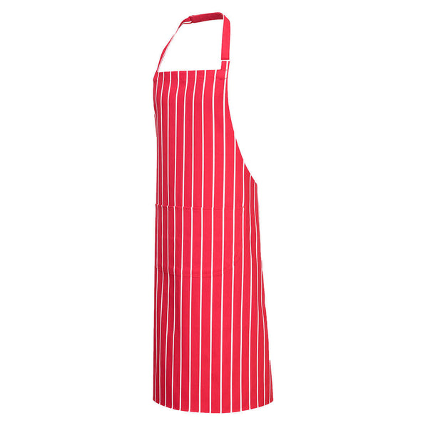 Red Portwest durable polycotton coverall with elasticated back