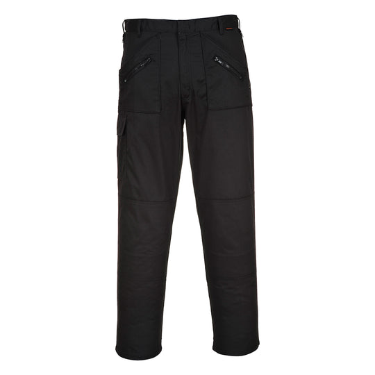 Portwest Action Trousers in black, short length.