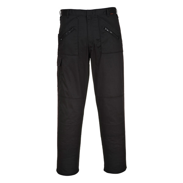 Portwest Action Trousers in black, short length.