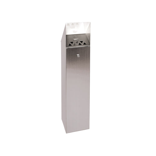 Silver Hooded Top Cigarette Ash Tower Bin 6.6 Litre 317468